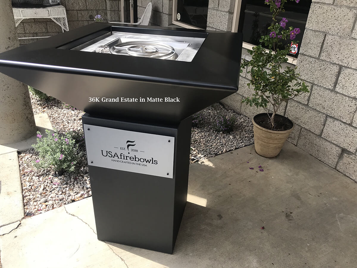 36-inch pool fire bowl by USA Fire Bowls