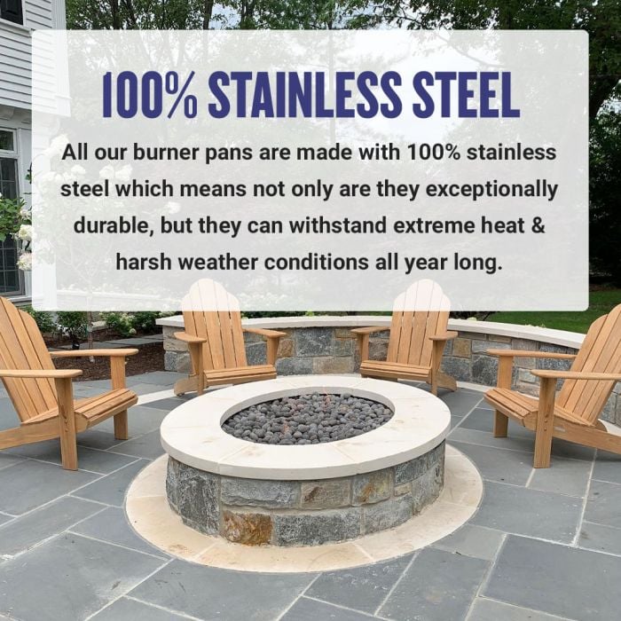 burners - 100 percent stainless steel
