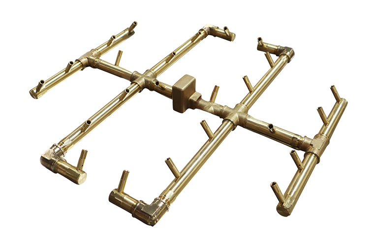 290K BTU Brass Burner for 36" Square or Round Fire Pit Openings