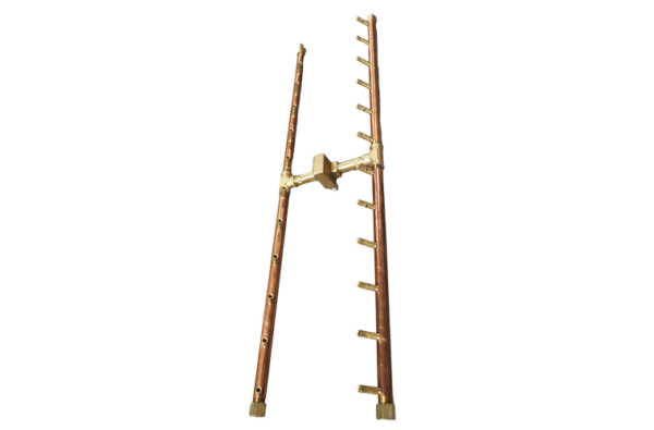 240K BTU H-Style Brass Burner For Rectangular Fire Pit Openings - 46"x17"