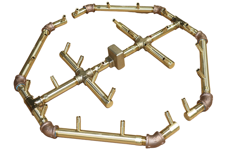 Crossfire Brass Fire Pit Burners by Warming Trends