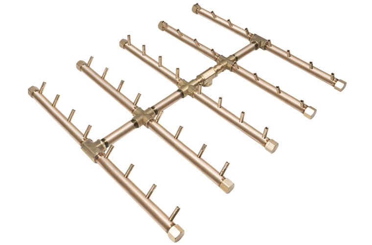 Crossfire Brass Fire Pit Burners by Warming Trends