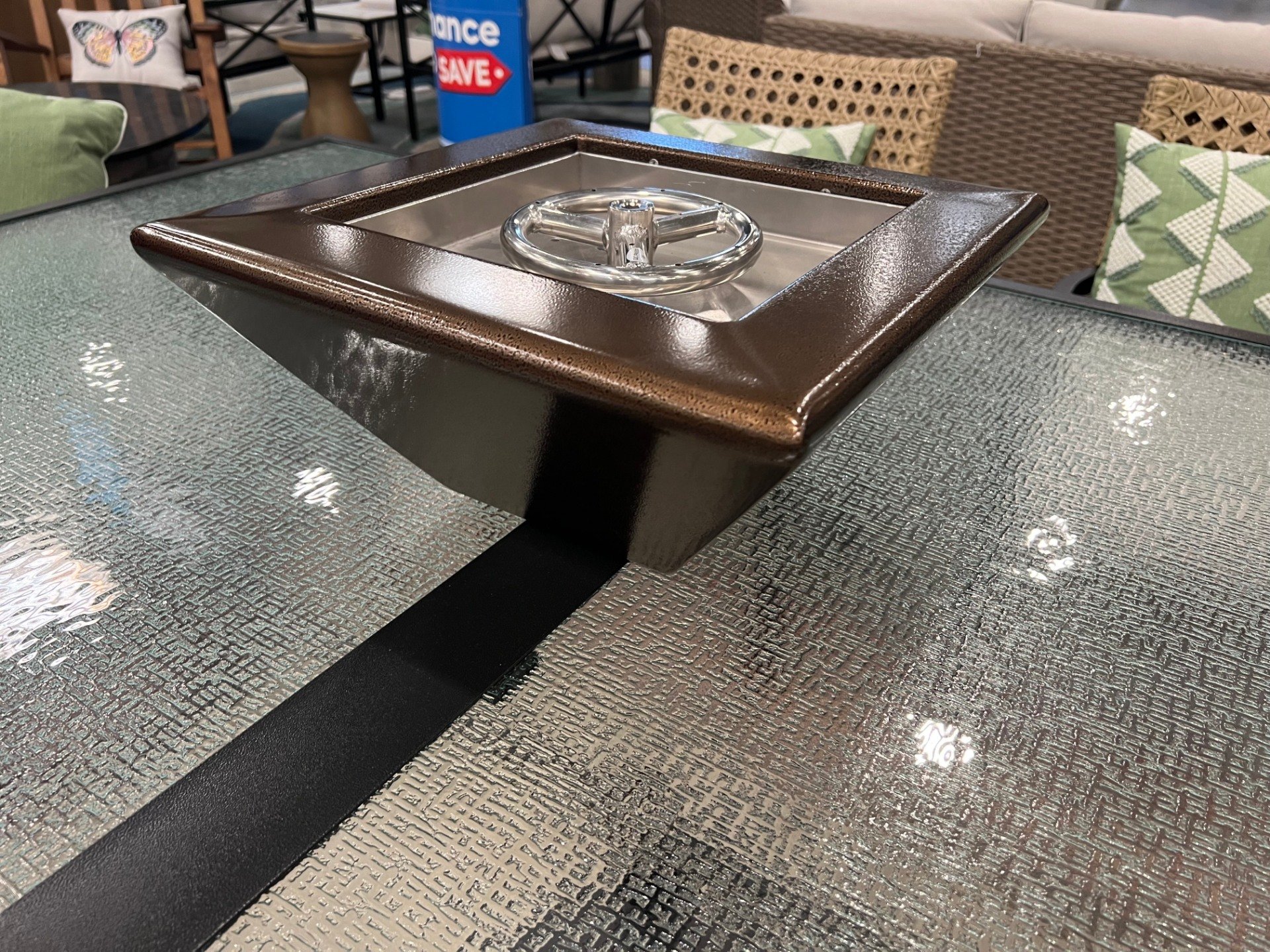 tabletop fire pit on outdoor patio table - made by USA Fire Bowls - 1920px Tabletop propane fire pit by USA Fire Bowls