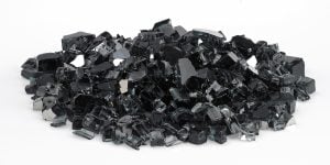 Black 1/2" Reflective Fire Glass + Priced per Pound (Sold in 10 lb increments)