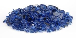 Cobalt 1/2" Reflective Fire Glass + Priced per Pound (Sold in 10 lb increments)