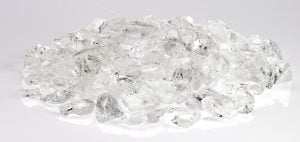 Ice Medium 3/4" - 1" Recycled Fire Glass + Priced per Pound (Sold in 10 lb increments)