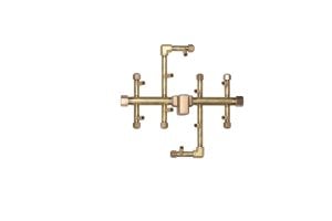 100K BTU 11.75" x 10.5" CROSSFIRE Brass Burner