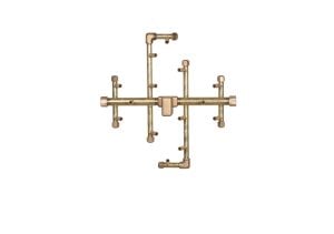 140K BTU 13.5" x 13.5" CROSSFIRE Brass Burner