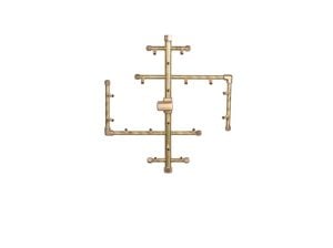 180K BTU 17.75" x 15.5" CROSSFIRE Brass Burner
