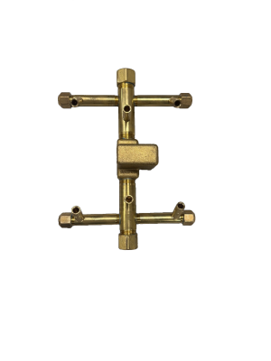 60K BTU 9" x 6.75" CROSSFIRE Brass Burner