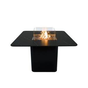 Brugge 46” Marble Porcelain Dining Table - Bulgaria Black