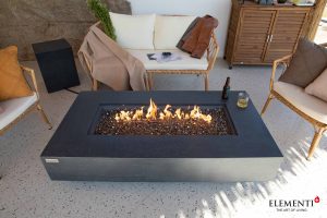 Positano 60” Sandstone Fire Table - Dark Gray