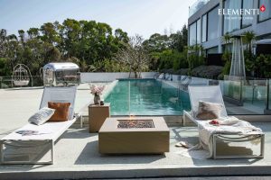 Uluru 40” Sandstone Fire Table - Sunlight Yellow