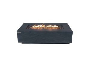 Cape Town 56” Sandstone Fire Table - Slate Black