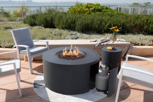 Pacaya 43” Round Fire Table with Hidden Tank - Dark Gray 2026 upgraded Version: 60K BTU