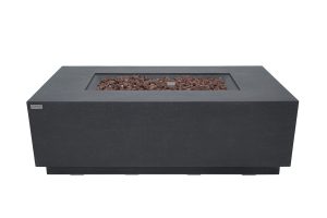 Andes 66” Concrete Fire Table with Hidden Tank - Dark Gray