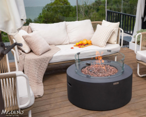 Venice 34” Concrete Fire Table