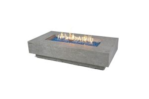 Riviera 60” Sandstone Fire Table - Light Gray