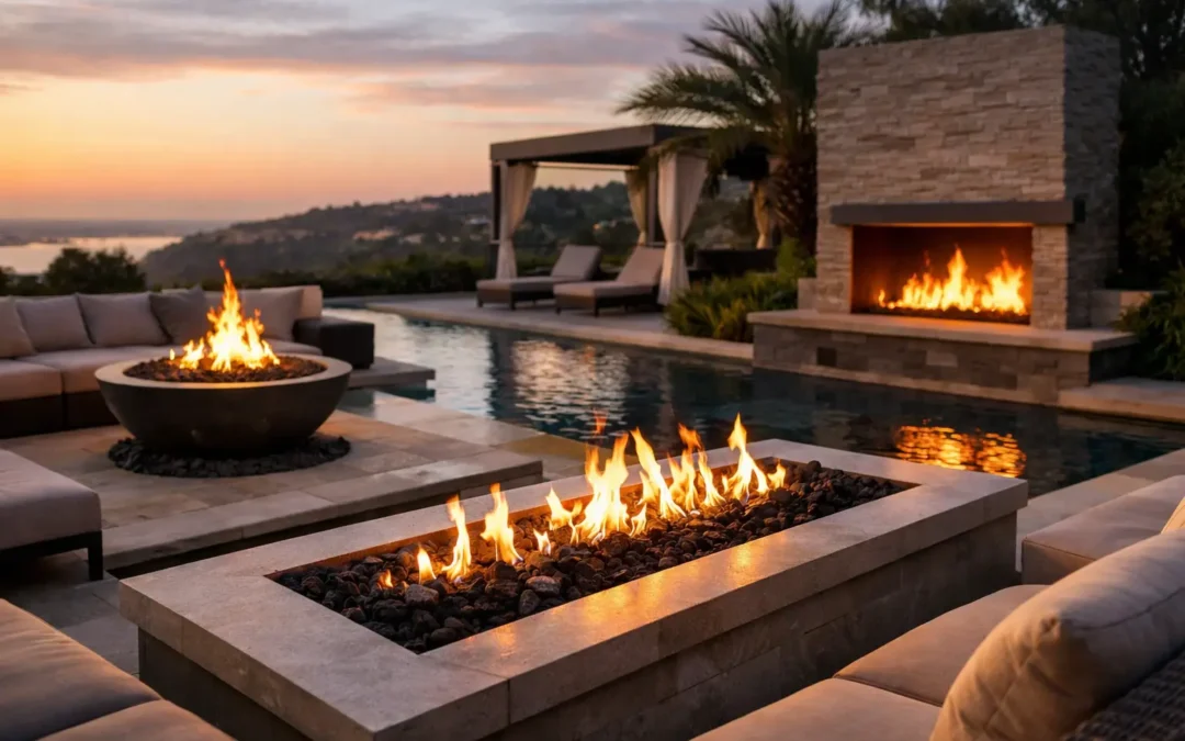 Best Outdoor Fire Features for Luxury Yards
