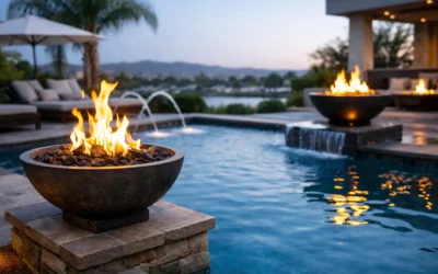 Decorative Pool Fire Bowls That Fit the Design