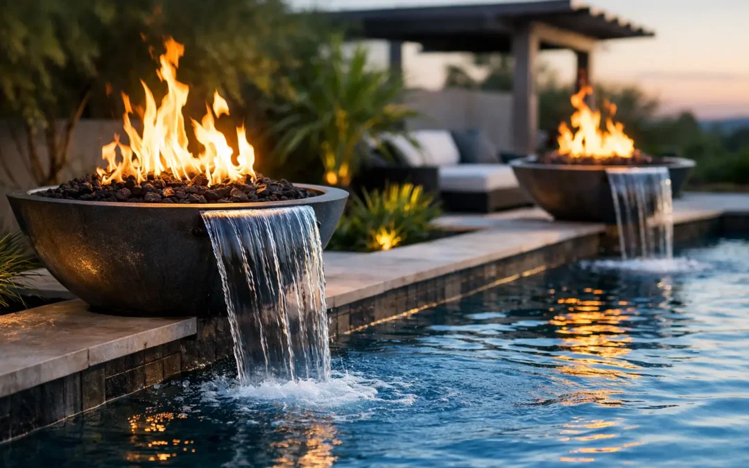 Pool Fire Bowls With Water Feature Guide