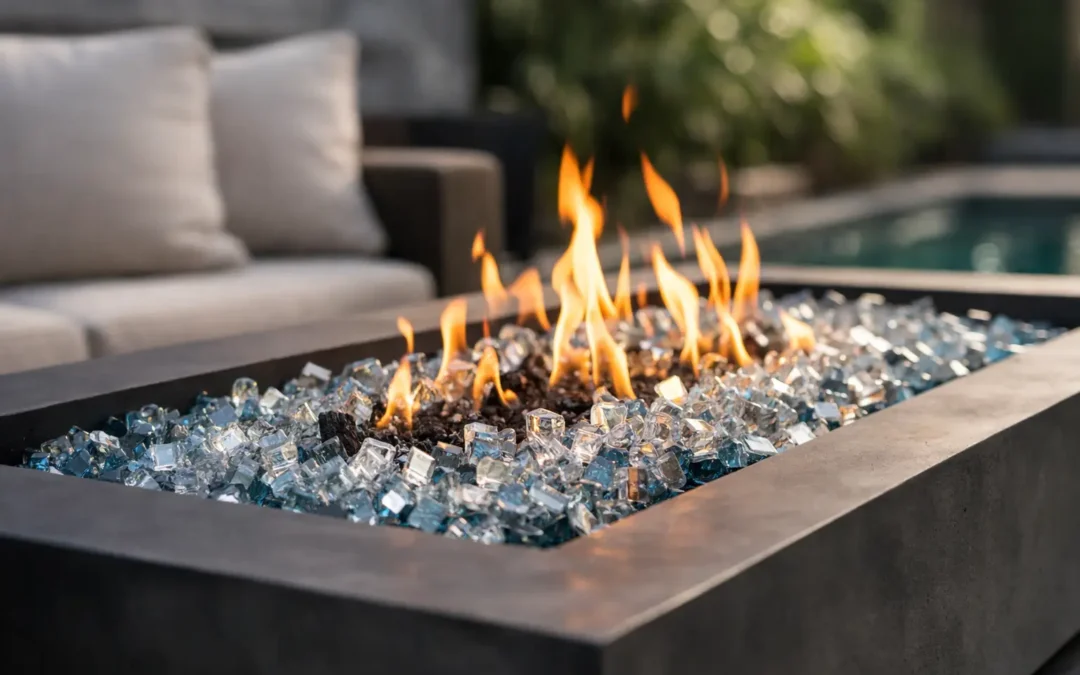 How Much Fire Glass Depth Does a Fire Pit Need?